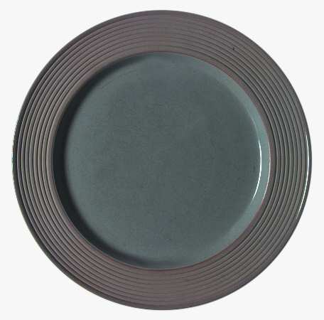 Double Identity Blue Gray Dinner Plate