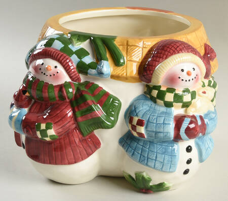 Frosty Snowman Cookie Jar No Lid