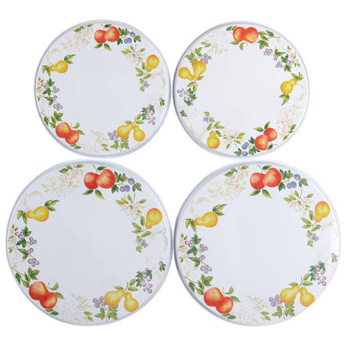 Chutney Stove Cover Set-Steel 2 8" & 2 10" Round Covers