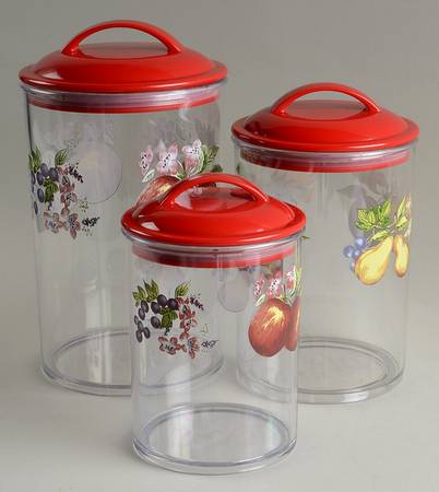 Chutney (3 Piece) Acrylic Canister Set