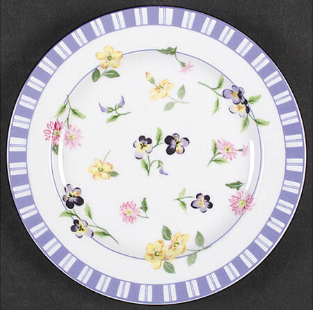 Pansy Garland Salad Plate