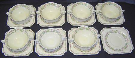 CRD135 Flat Cream Soup Bowl & Saucer Set