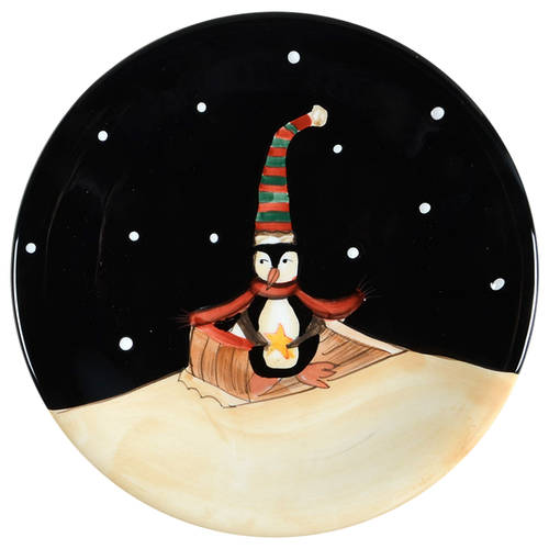 Midnight Penguin Dessert/Pie Plate