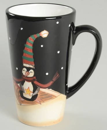 Midnight Penguin Latte Mug