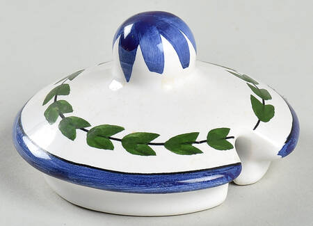 Blue Lattice Lid for Sugar Bowl