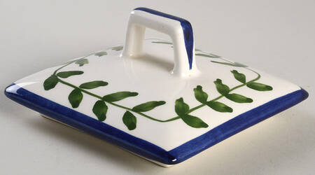 Blue Lattice Lid for Biscuit Barrel