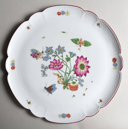Meissen (Inner Red Line) Cake Plate
