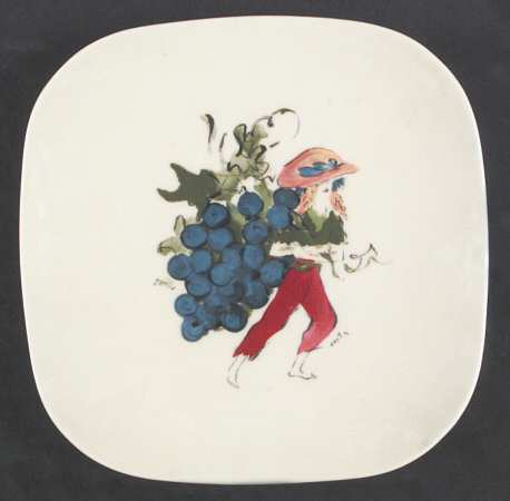 Harvest (Scenes, Coupe) Square Salad Plate