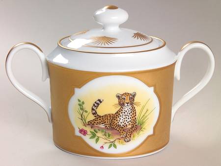 Golden Cheetah Sugar Bowl & Lid