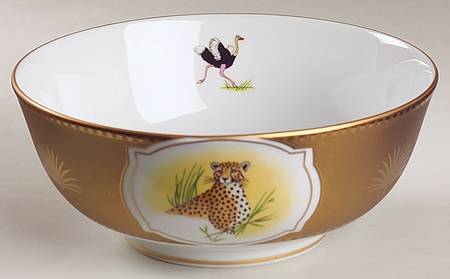 Golden Cheetah 9" Round Vegetable Bowl