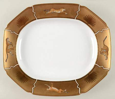 Golden Cheetah 14" Oval Serving Platter