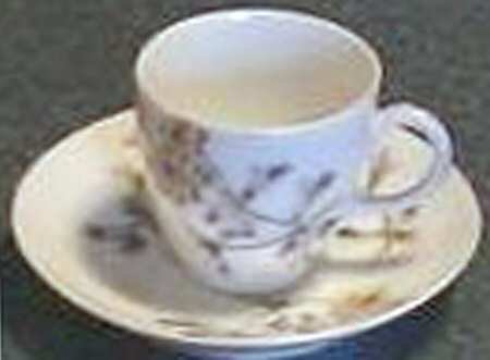 Schleiger 1311-4 Flat Demitasse Cup & Saucer Set