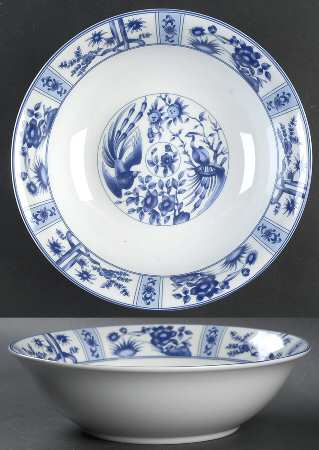 Blue Heron 9" Round Vegetable Bowl
