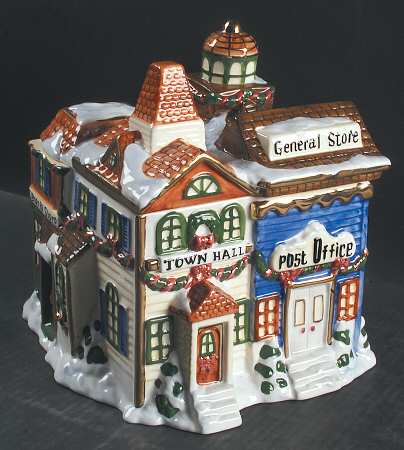 Winter Garland Figural Cookie Jar & Lid