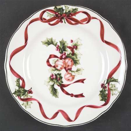 Winter Garland Accent Luncheon Plate