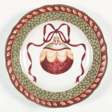 Winter Garland Accent Luncheon Plate