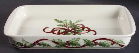 Winter Garland 14" Rectangular Baker