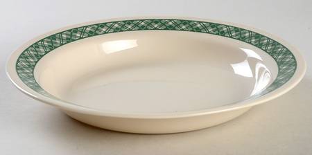 Green Plaid (Corelle) Rim Soup Bowl
