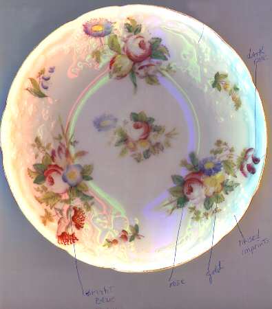 Sevres Group (Embossed, Gold Trim) Bread & Butter Plate by Coalport