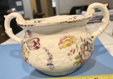 Sevres Group (Embossed, Gold Trim) Sugar Bowl No Lid by Coalport