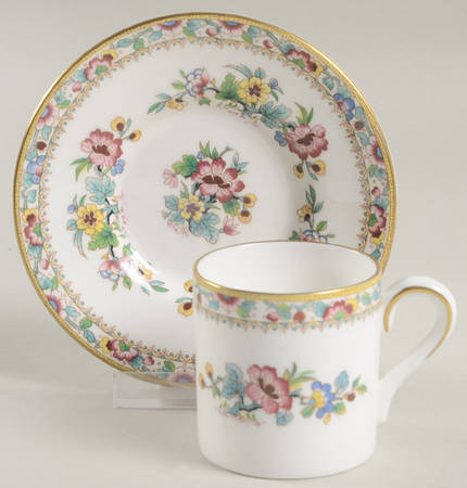 Ming Rose (Smooth) Demitasse Cup & Saucer Set by Coalport