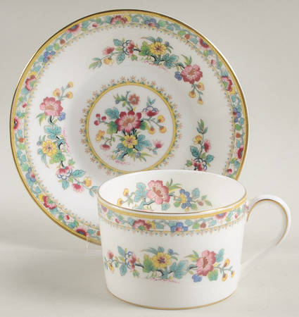 Ming Rose (Smooth) Flat Cup & Saucer Set by Coalport