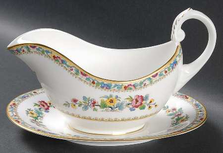Ming Rose (Smooth) Gravy Boat & Underplate