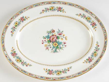 Ming Rose (Smooth) 14" Oval Serving Platter