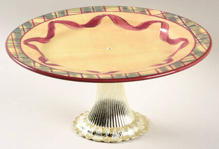 CLR14 Cake Stand with 4"-5" Metal Pedestal  Hc
