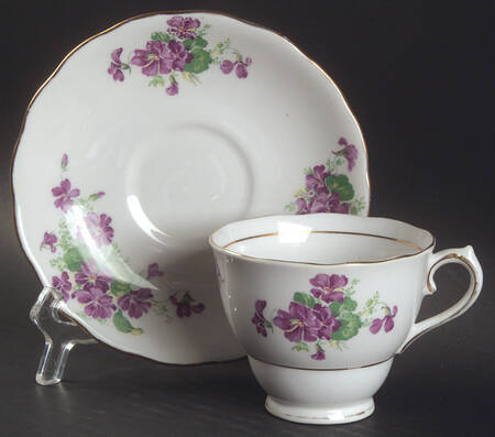 6616 Footed Cup & Saucer Set