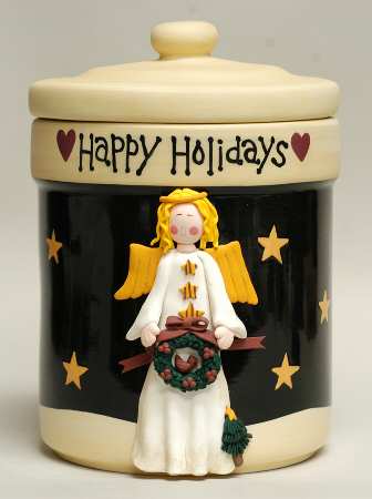 Midnight Angel Cookie Jar & Lid