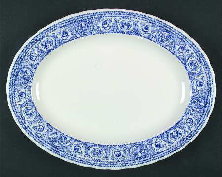 St. George Blue 13" Oval Serving Platter