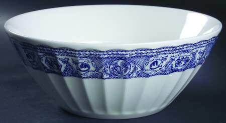 St. George Blue 9" Round Vegetable Bowl