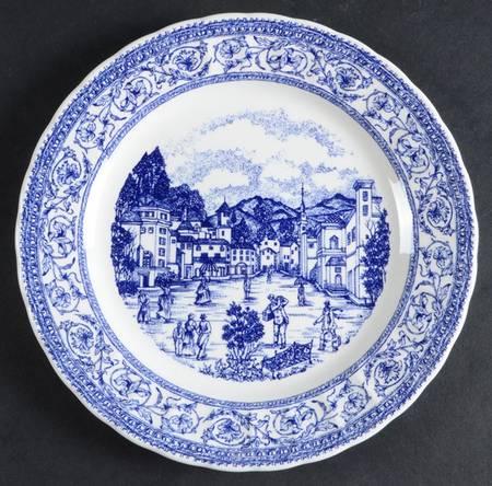 Mainville Blue Salad/Dessert Plate