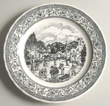 Mainville Black Salad/Dessert Plate