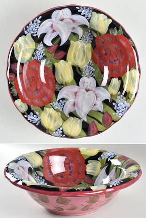 Evening Song 15" Large Salad Serving Bowl