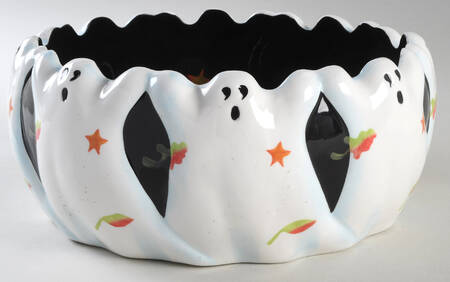 Ghost and Pumpkins (Ghosts) Sculpted Serving Bowl