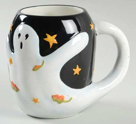 Ghost and Pumpkins (Ghosts) Sculpted Mug