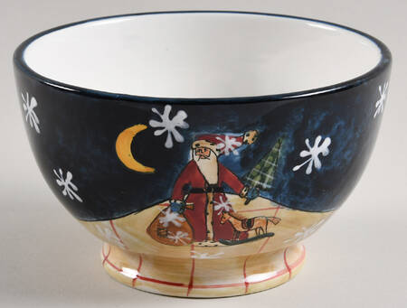 Folk Snowman (Large Flakes) 5" All Purpose Bowl