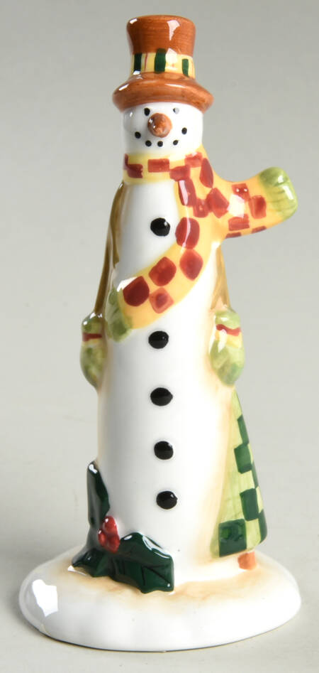 Folk Snowman (Large Flakes) Figural Pepper Shaker