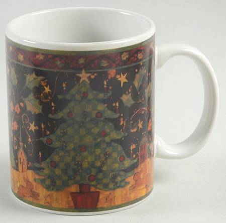 Holiday Greetings (Red Border) Mug