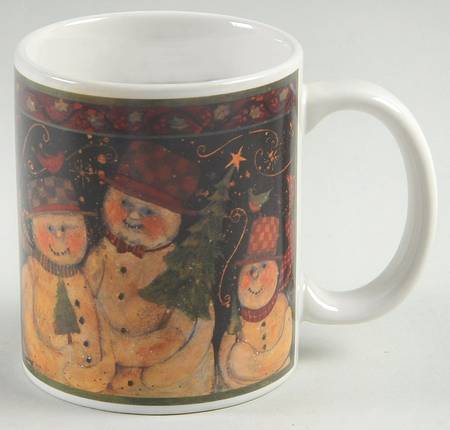 Holiday Greetings (Red Border) Mug