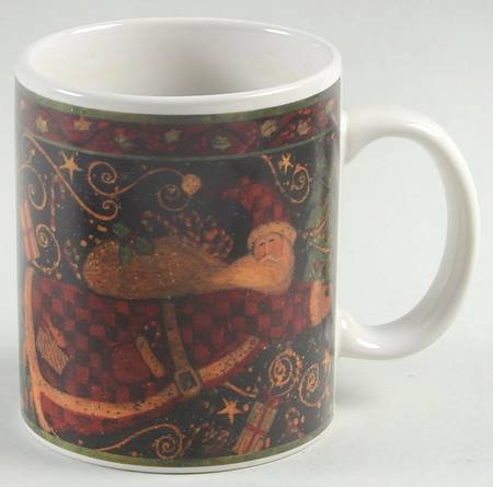 Holiday Greetings (Red Border) Mug