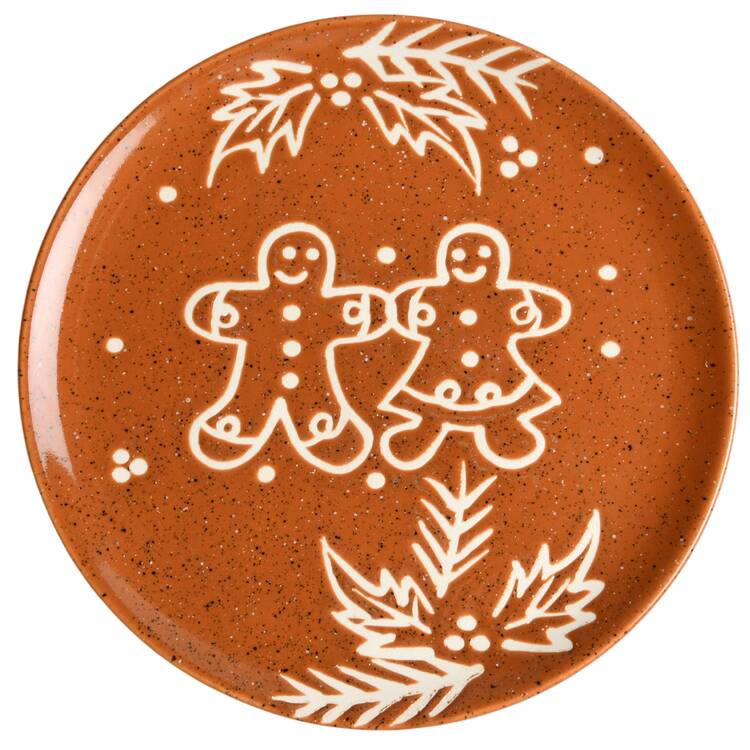 Gingerbread Men Coupe Salad Plate