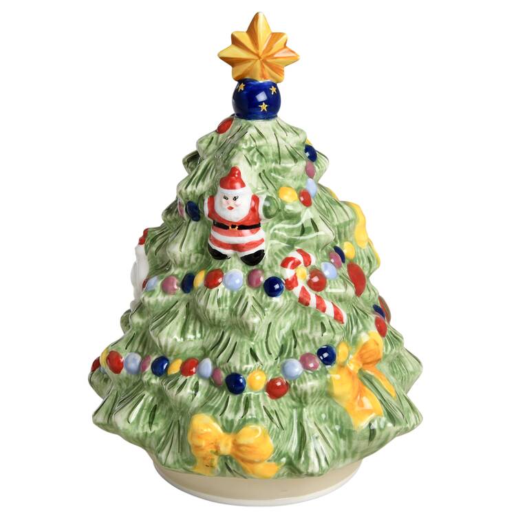 Holiday Celebrations (Green Trim) Lid for Figural Cookie Jar