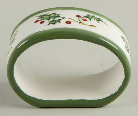 Holiday Celebrations (Green Trim) Napkin Ring