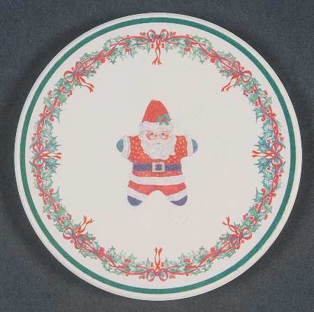 Holiday Celebrations (Green Trim) Cork Back Round Coaster
