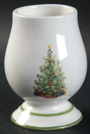 Holiday Celebrations (Green Trim) Toothpick Holder by Christopher Radko