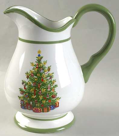 Holiday Celebrations (Green Trim) 64 Oz Pitcher