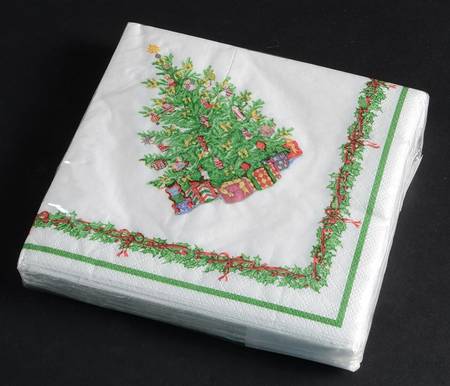 Holiday Celebrations (Green Trim) Package of Paper Luncheon Napkins